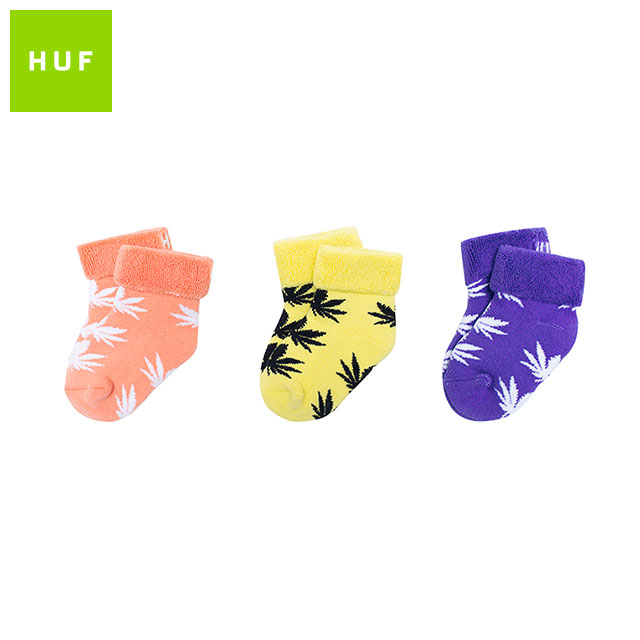 HUF PLANTLIFE BABY SEED SOCKS 3P SET BLUE IRIS ハフ ベビー ソックス セット