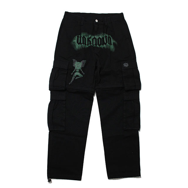 UNKNOWN ANGEL GRAPHIC ZIP OFF CARGO PANTS カーゴパンツ (2色展開)